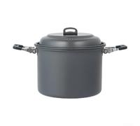 CLS Batterie de cuisine d'extérieur 6 L grande capacité, marmite à double compartiment, cuiseur vapeur portable pour camping, maison