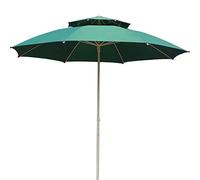 CLSDRZC 2.2m Green Garden Parasols with Crank,Outdoor Sun Shade Umbrella for Beach/Pool/Patio, UV Protective, 8 Ribs Good
