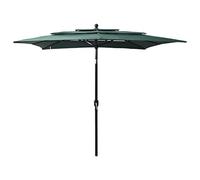 CLSDRZC 3-Tier Parasol with Aluminium Pole Outdoor Canopy Shelter Umbrella