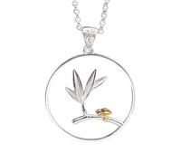 CLSDRZC Accessories Vintage S925 Necklace for Women Clavicle Chain Ladybug on The Ring Bamboo Leaf Handmade Classical Hanfu Jewelry Women's Pendant Necklaces Charm Gift National Old Craft