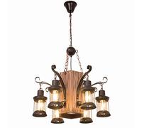 CLSDRZC,Antique Solid Wood,E27 Retro Industrial Style Spotlights,Restaurants Cafes Farms Tea Houses Hair Salons-Wood and Black 70 * 100cm