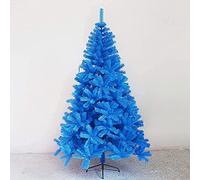 CLSDRZC Arbre de Noël, décoration d'arbres artificiels, Arbre de Noël Artificiel, Arbre de Noël de Luxe avec Support en métal Pliable, décoration d'intérieur (Couleur : Bleu ; Taille : 8 Pieds