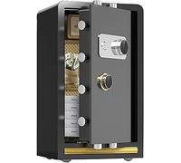 CLSDRZC Argent pour l'argent étanche au feu avec Serrure à clé Serrure mécanique tySteel, casiers à Domicile avec entrepôts Secrets privés indépendants pour la Maison de