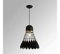 CLSDRZC Badminton Iron, Nordic LED Chandelier, Cafe Restaurant Living Room,A