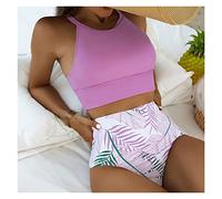 CLSDRZC Bikinis Haute Taille Mine de Bain millé