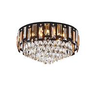 CLSDRZC Black Crystal Ceiling Light Luxury Creative Ceiling Chandelier Crystal Ceiling Lamp for Bedroom Living Room Kitchen Dining Room Aisle Entry Corridor Lamp-Black 50 * 2