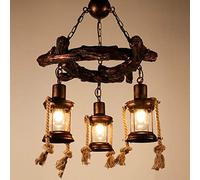 CLSDRZC Chandelier - Vintage Iron Chandelier Industrial Wind Nostalgic Resin Chandelier,3 Heads