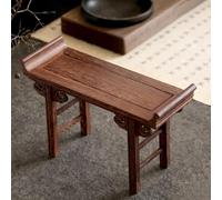 CLSDRZC Chinese Style Wooden Bonsai Display Stand, Rectangle Retro Flower Pot Pedestal Hollow Carved Vase Base, for Craft(36.6 x 13 x 17.5cm)