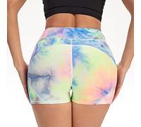 CLSDRZC Cravate sans Dye Yoga Short féminin Vêtements extérieurs de Fitness Sportif Sportif Porte Femme Courir Le Cyclisme entraîne Legging