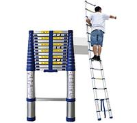 CLSDRZC Échelle télescopique 8 m/7 m/6 m/5 m/4 m/2 m/1 m de Haut, échelles à rallonge télescopiques Robustes pour travaux extérieurs de loft à Domicile, Charge 150 kg