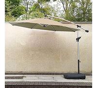 CLSDRZC European Style Roman Umbrella Garden Parasol with Hand Crank Aluminum Awning Suitable for Beach Swimming Pool Courtyard Terrace Folding Outdoor Parasol，Red
