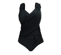 CLSDRZC Femmes Push Up Swimswear One Piece Massuit Plus de Grande Taille à Grande Taille Saisie Solide des vêtements de Plage Usure