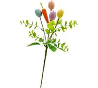 CLSDRZC Fendeer Artificial Pâques Pick Floral Arrangements Artisanat, Ornement de décoration de Pâques pour la célébration, Les Vacances, Le Printemps, Le Vase, Le Lapin Violet (Carrot)
