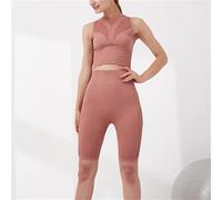 CLSDRZC Fitness Suit High-Waisted Back Breathable Seamless Yoga Sports Underwear Peach Buttocks