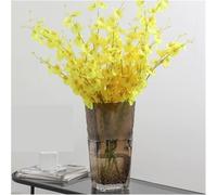 CLSDRZC Flower Vase New Nordic Creative Light Luxury Square Glass Vase Decoration, Living Room, Flower Arrangement(Large)