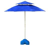 CLSDRZC Garden 7.5' Parasols Double Top Patio Sun Umbrella, Perfect for Outdoor Yard, Beach Commercial Event Market, Camping, Pool Side Good