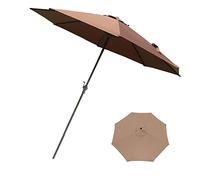 CLSDRZC Garden 7.5' Parasols Double Top Patio Sun Umbrella, Perfect for Outdoor Yard, Beach Commercial Event Market, Camping, Pool Side Good