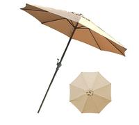 CLSDRZC Garden 7.5' Parasols Double Top Patio Sun Umbrella, Perfect for Outdoor Yard, Beach Commercial Event Market, Camping, Pool Side Good