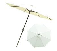 CLSDRZC Garden 7.5' Parasols Double Top Patio Sun Umbrella, Perfect for Outdoor Yard, Beach Commercial Event Market, Camping, Pool Side Good