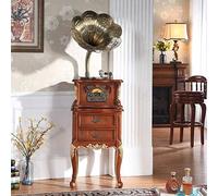 CLSDRZC Gramophone, Tourne-Disque phonographe, Version Portable Gramophone, Style rétro Vintage, Lecteur USB Gramophone Radio FM Télécommande Haut-parleurs HiFi Phonographe