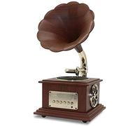 CLSDRZC Gramophone Vintage avec Corne en Laiton, Reproduction de Tourne-Disque, Haut-Parleur, Platine phonographe