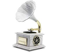CLSDRZC Gramophone Vintage avec Corne en Laiton, Reproduction de Tourne-Disque, Haut-Parleur, Platine phonographe