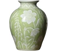 CLSDRZC Green Vase Flower Home Decor for Pampas Grass Decorative Small(Green)