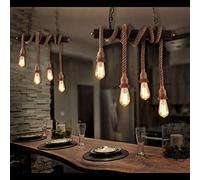 CLSDRZC Hemp Chandelier Bar Terrace Loft Retro Huada Lighting Industrial Wind Chandelier Grass Light Knit Clothing Store Personality Lights,100 * 100cm6