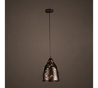 CLSDRZC Hemp Chandelier Retro Rusty Single-Head Iron Chandelier/Heavy Industry Wind Aisle Stairs Restaurant Bar Creative Lights E27 Lighting,21.5 * 28cm