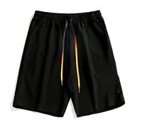 CLSDRZC Hommes lâches Noirs Shorts pour Hommes Sport Cinq Minutes de Pantalon Pantalon pour Hommes Pantalon Mince d'été, Pantalon de Plage