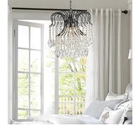 CLSDRZC Indoor Light a Crystal Chandelier, an Entrance Hall, an Entrance Hall, a Dressing Room, a Bedroom, a Bar Lamp Illumination,Black-40 * 42cm