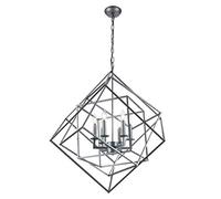 CLSDRZC Iron LED Chandelier, E27 Light Source Chandelier, Minimalist Metal Living Room Clubhouse Art Chandelier Light,White Light