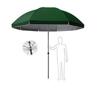 CLSDRZC Large Outdoor Parasol, Commercial Market Umbrella, Garden Parasol, Sunshade and Rainproof Two-in-One, Diameter 3.4M Suitable for Beach, Deck, Courtyard(Green-UTAN Bas)