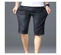 CLSDRZC Large Size Men's Denim Shorts Summer Business Stretch Slim Jeans Men's Clothes Straight Pants