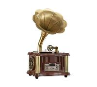CLSDRZC Lecteur de Disque Gramophone phonographe, Haut-Parleur sans Fil avec Radio FM auxiliaire, Port USB pour clé USB Gramophon