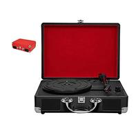 CLSDRZC Lecteur de Platine Portable, phonographe Vintage, Son éréo, Valise 180/200/300mm pour enregistreur de Divertissement