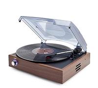 CLSDRZC Lecteurs de Platine Bluetooth Disque Vinyle Phono Haut-parleurs intégrés 33/45/78 TR/Min enregistreur phonographe rétro Maison