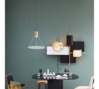 CLSDRZC LED Copper Ceiling Lamp Yellow Warm Light Chandelier Dining Living Room Study Bedroom Gold Post- Minimalism Luxury