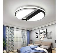 CLSDRZC LED Semicircle Round Ceiling Lamp Black White Yellow Warm Light Iron Acrylic Chandelier Dining Living Room Study Bedroom