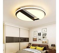 CLSDRZC LED Semicircle Round Ceiling Lamp Black White Yellow Warm Light Iron Acrylic Chandelier Dining Living Room Study Bedroom