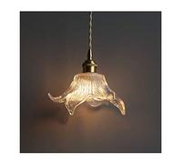 CLSDRZC Light Chandelier Ceiling Lamp Living Room Decor Bedside Dining Table Loft Restaurant Cafe Bar E27 Retro Copper Glass Light