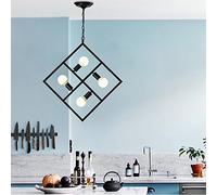 CLSDRZC Lights Iron Chandelier Retro Industrial Style Living Room Dining Room Bar Lamp,Yellow