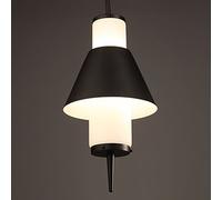 CLSDRZC Loft Nordic, Restaurant Glass Chandelier Industrial Wind Cafe Umbrella Chandelier Lamps,Black