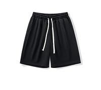 CLSDRZC Loose Summer Casual Black Shorts for Men's Summer Basic Shorts for Men's Casual Men's Beach Pants Shorts