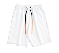 CLSDRZC Men Loose White Shorts Men's Sport Five Minutes of Pants Men's Trousers Summer Thin Pants, Beach Pants