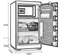CLSDRZC, Mot de Passe électronique de la Salle étanche Ignifuge Smart Multi-Couche Mot de Passe Digital Mot de Passe à Domicile Fichier Cabinet S Gold for Home Office Cash (White)