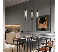 CLSDRZC Nordic Restaurant Small Chandelier Living Room Bedroom Bedside Restaurant Bar Corridor Staircase Glass Ceiling Lamp 10x10x40cm