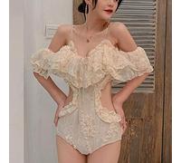 CLSDRZC One Piece Swimsuit Swimwear Bathing Suit Women Bikini Female Swim Large Size New Lace Polyester