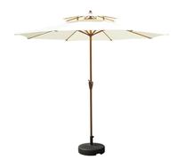 CLSDRZC Outdoor Parasol Outdoor 8.8ft/270cm Patio Umbrella Beach Umbrella Outdoor Umbrella with Base Patio Garden Umbrella(B-8.8ft/2.7M)