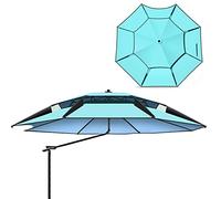 CLSDRZC Outdoor Sunshade Fishing Beach Parasol Umbrella with Sun Protection, Rainproof Umbrellas, 360° Rotation Adjustable, Ventilation, for Camping Patio Shade Sails